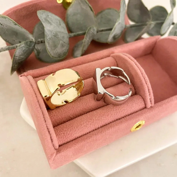 925 Sterling Silver Chunky Bar Ring Statement Ring Thick Ring - Picture 6 of 7